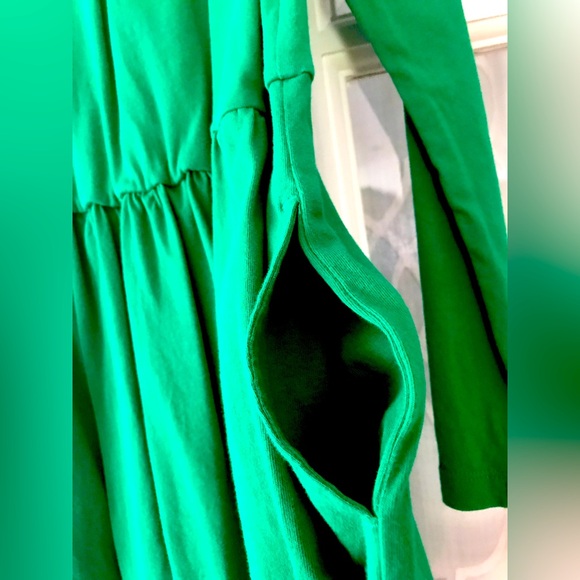 Primary size 8-9 years girls long sleeve 100% cotton green dress in VGUC - Picture 2 of 6